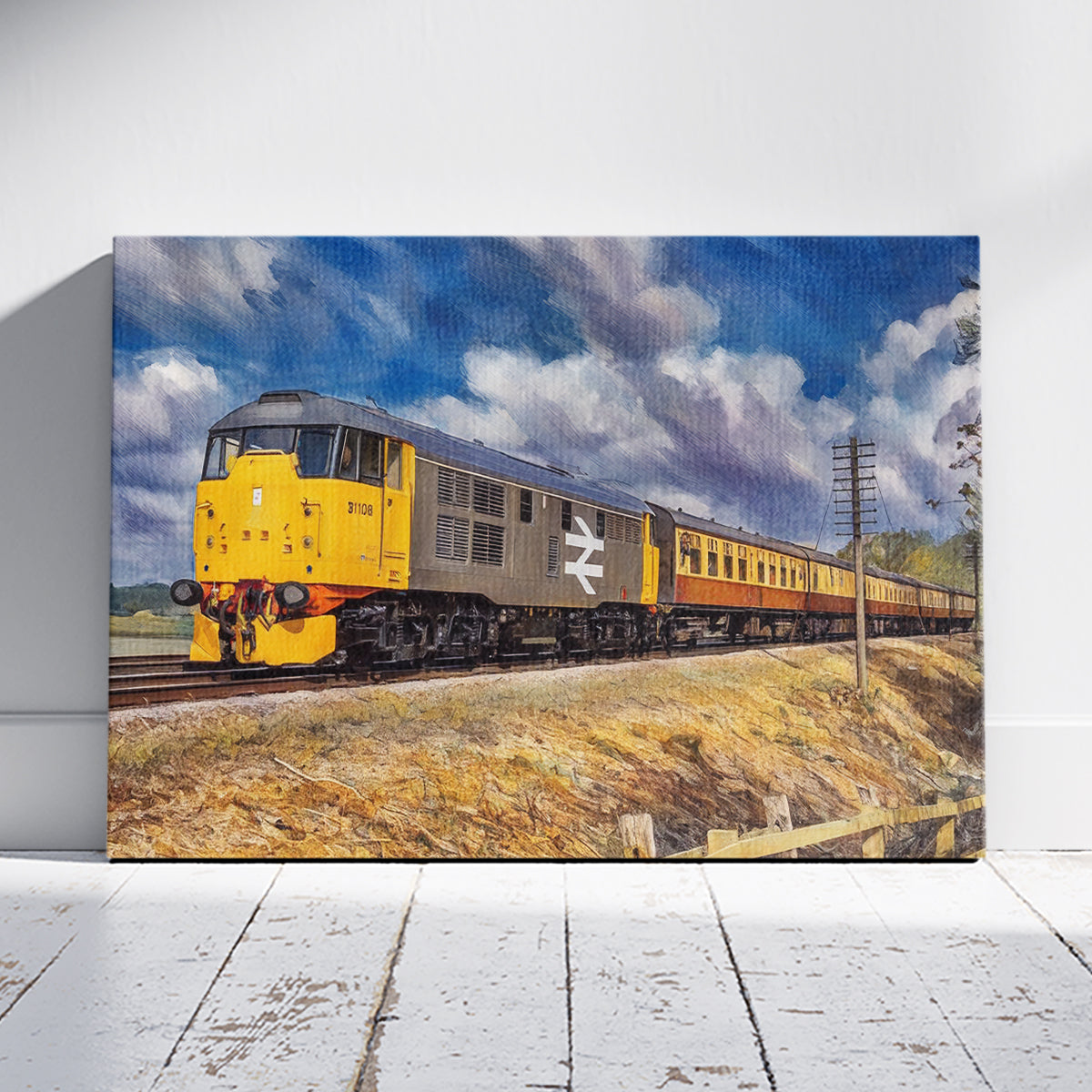 Class 31 Pasenger Express Railways Trains Artwork Poster Print Wall Art