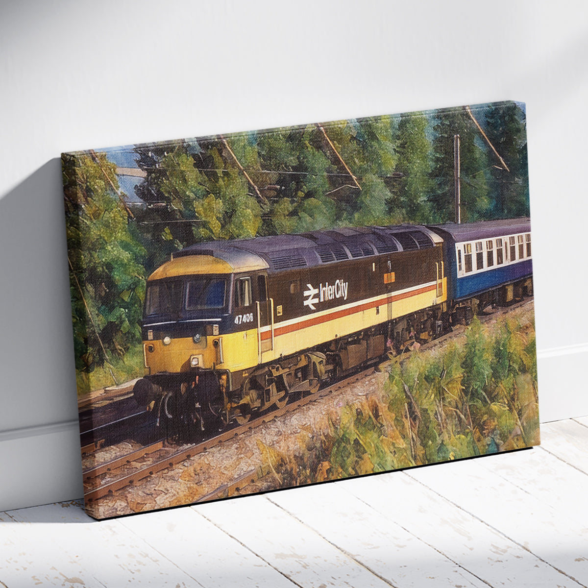 Class 47 Inter City Railways Trains Artwork Poster Print Wall Art