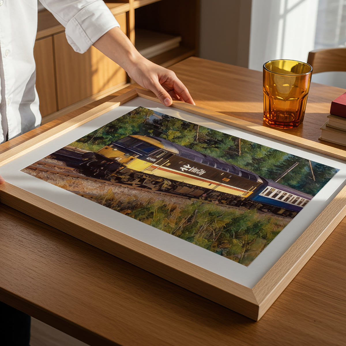 Class 47 Inter City Railways Trains Artwork Poster Print Wall Art