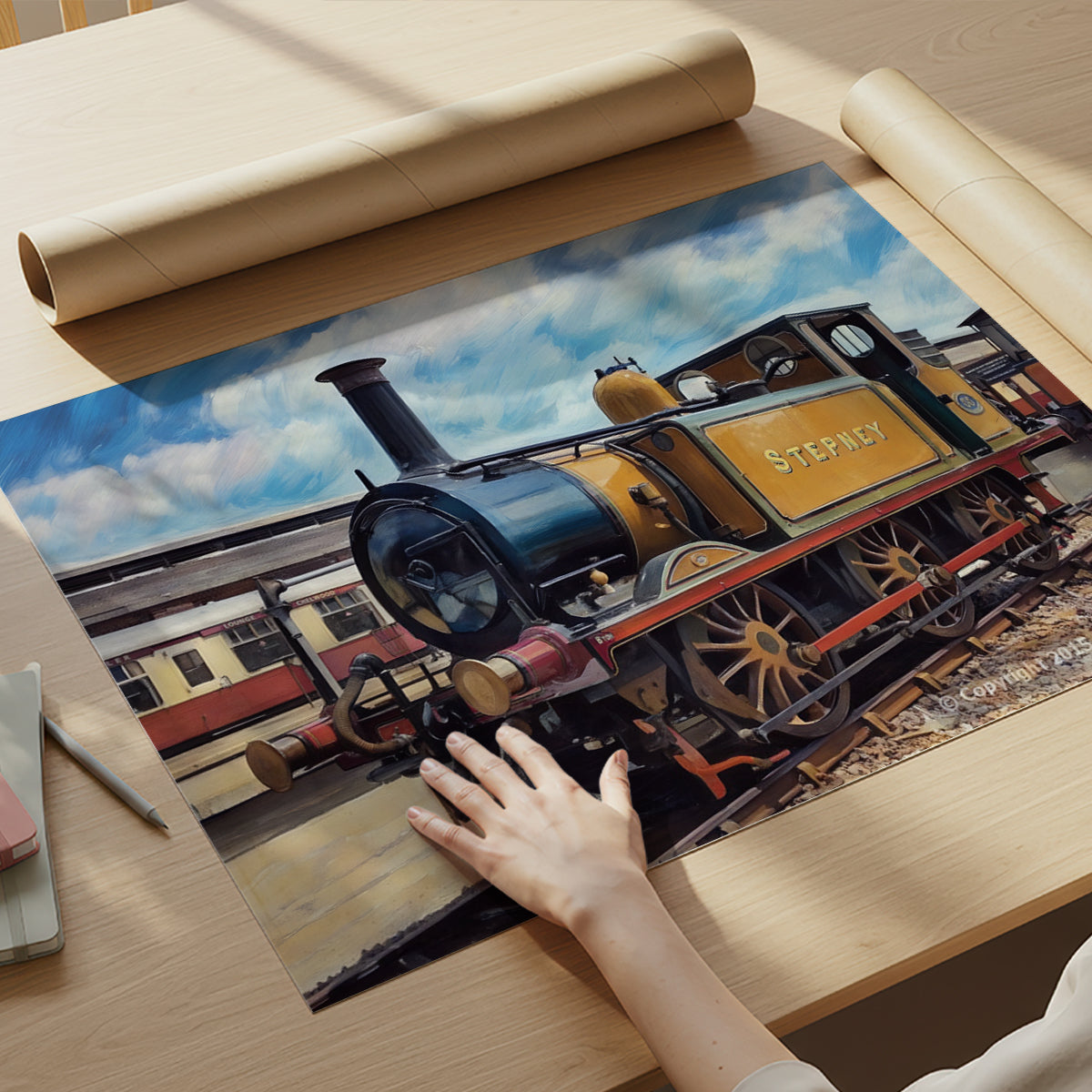 Class A1 Terrier Stepney Blue Bell Railways Trains Artwork Poster Print Wall Art