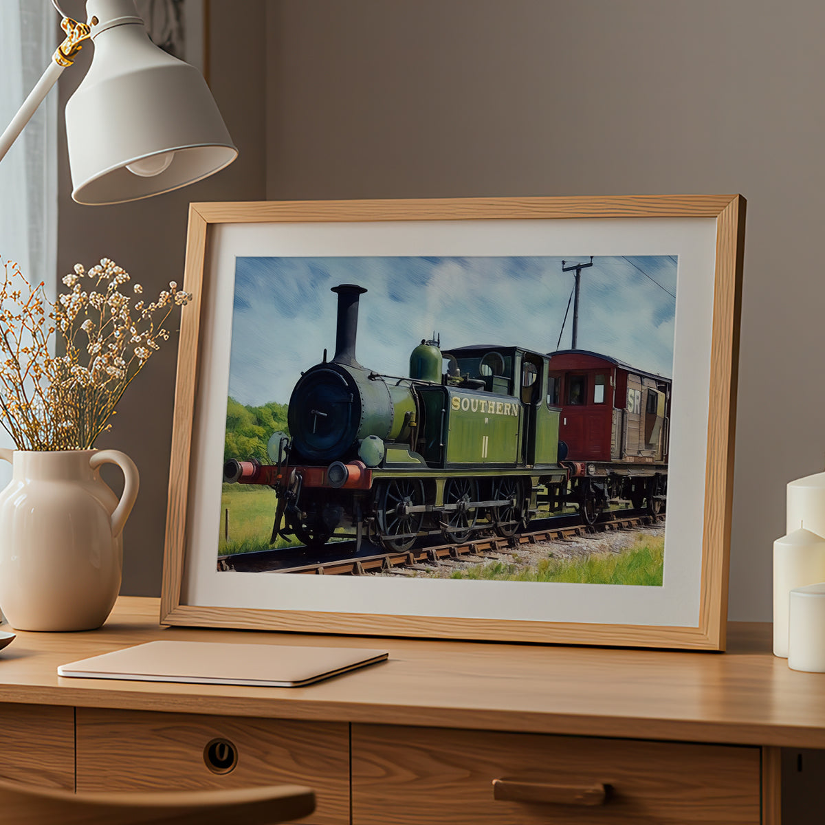 Class A1 Terrier Brighton Southern Railways Trains Artwork Poster Print Wall Art